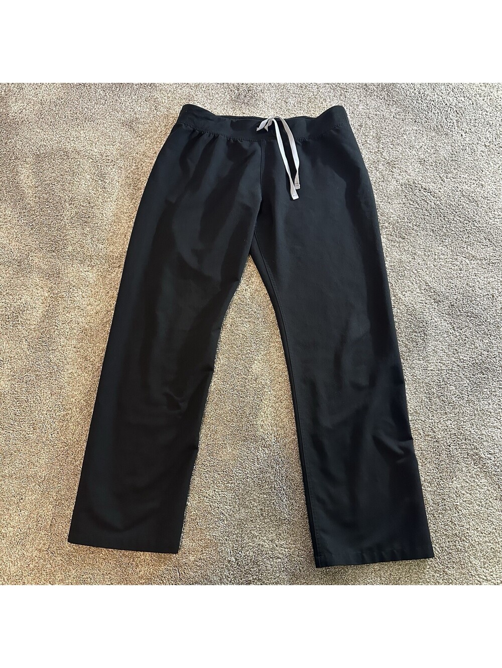 FIGS Livingston Scrub Pants Womens Large Black Stretch Drawstring Waist T21003